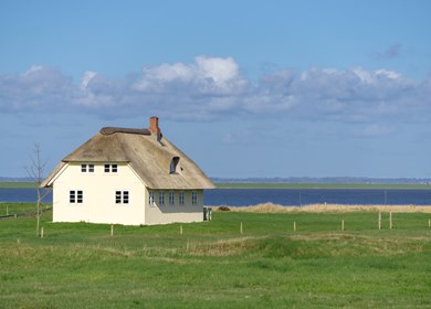 Traditionelles Haus am Wattenmeer